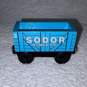 Thomas & Friends Blue Sodor Scrap Co. Train Car wooden